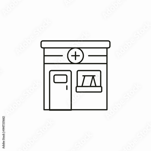 pharmacy store icon sign vector