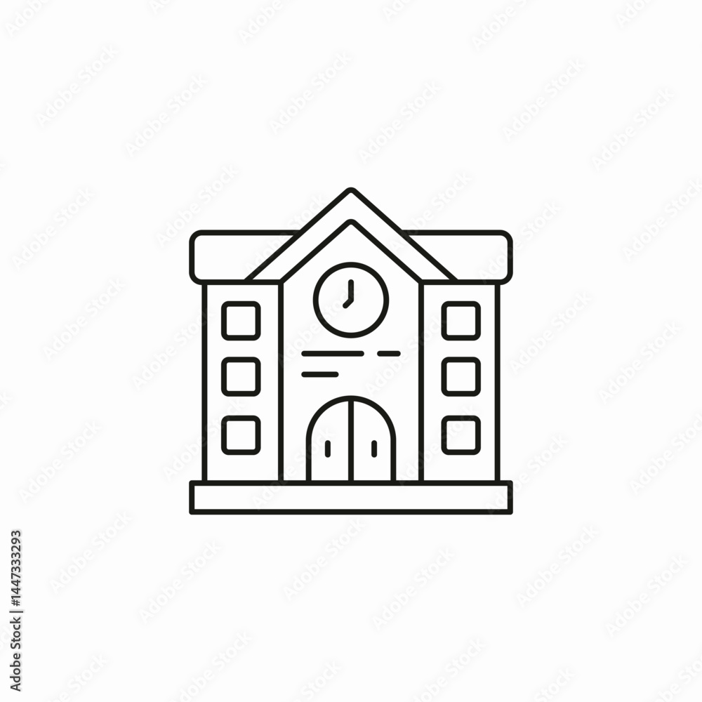 school building icon sign vector school building icon sign vector