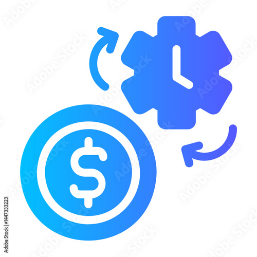 Time Is Money gradient icon