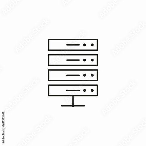 server stack icon sign vector