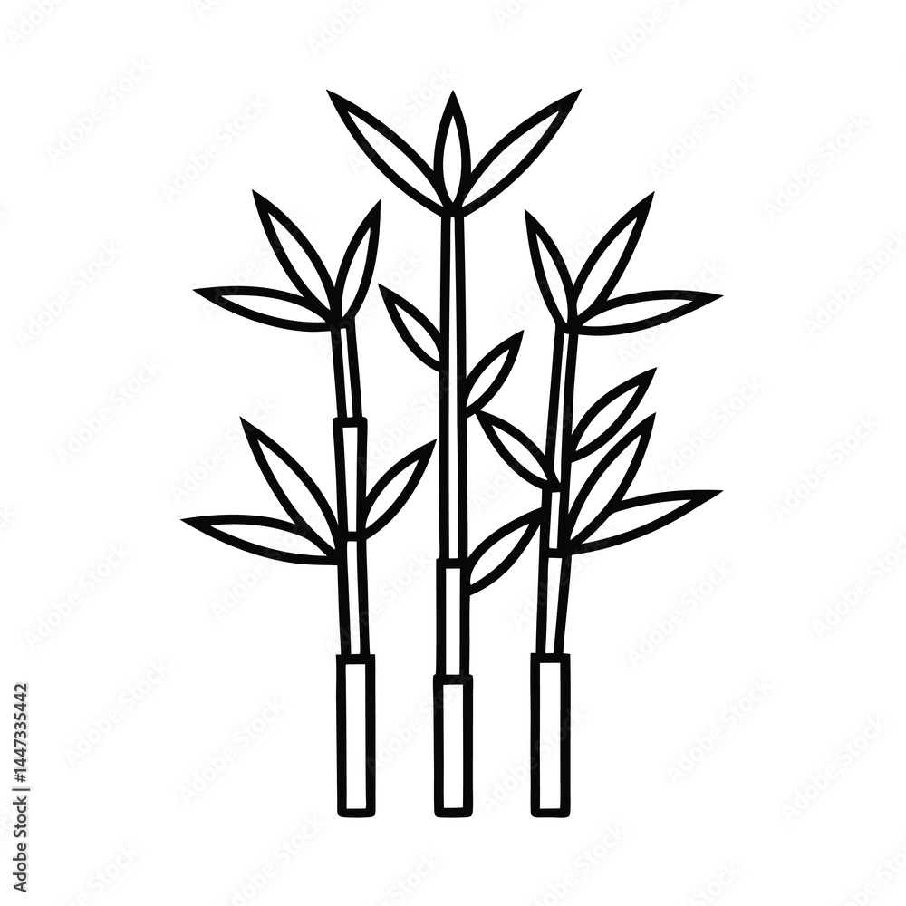 Naklejka premium bamboo vector illustration