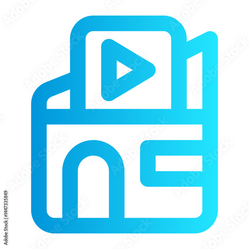 icon shop with style gradient