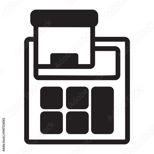 calculator glyph icon