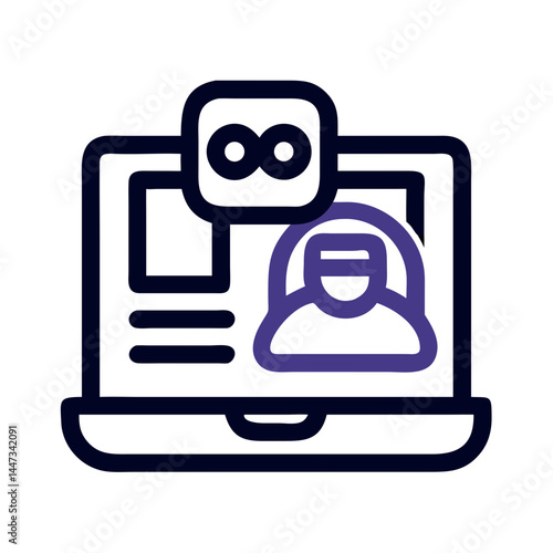 Online Identity Theft Concept Icon Representing Cybersecurity Threat and Fraud Protection