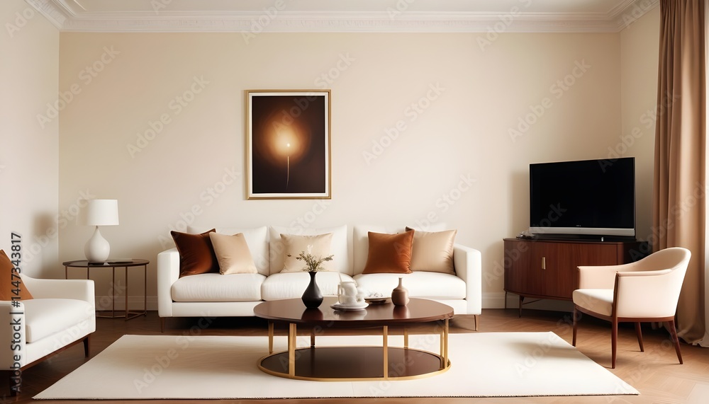 Fototapeta premium Photo interior modern design room 3d illustration