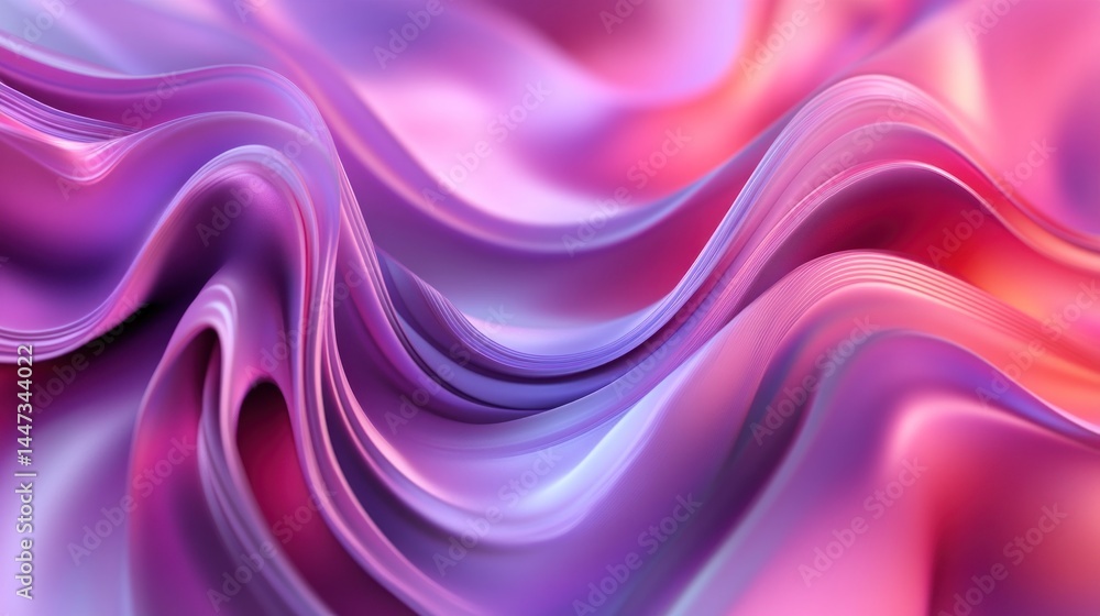 Obraz premium Fluid, vibrant folds of soft, gradient fabric.