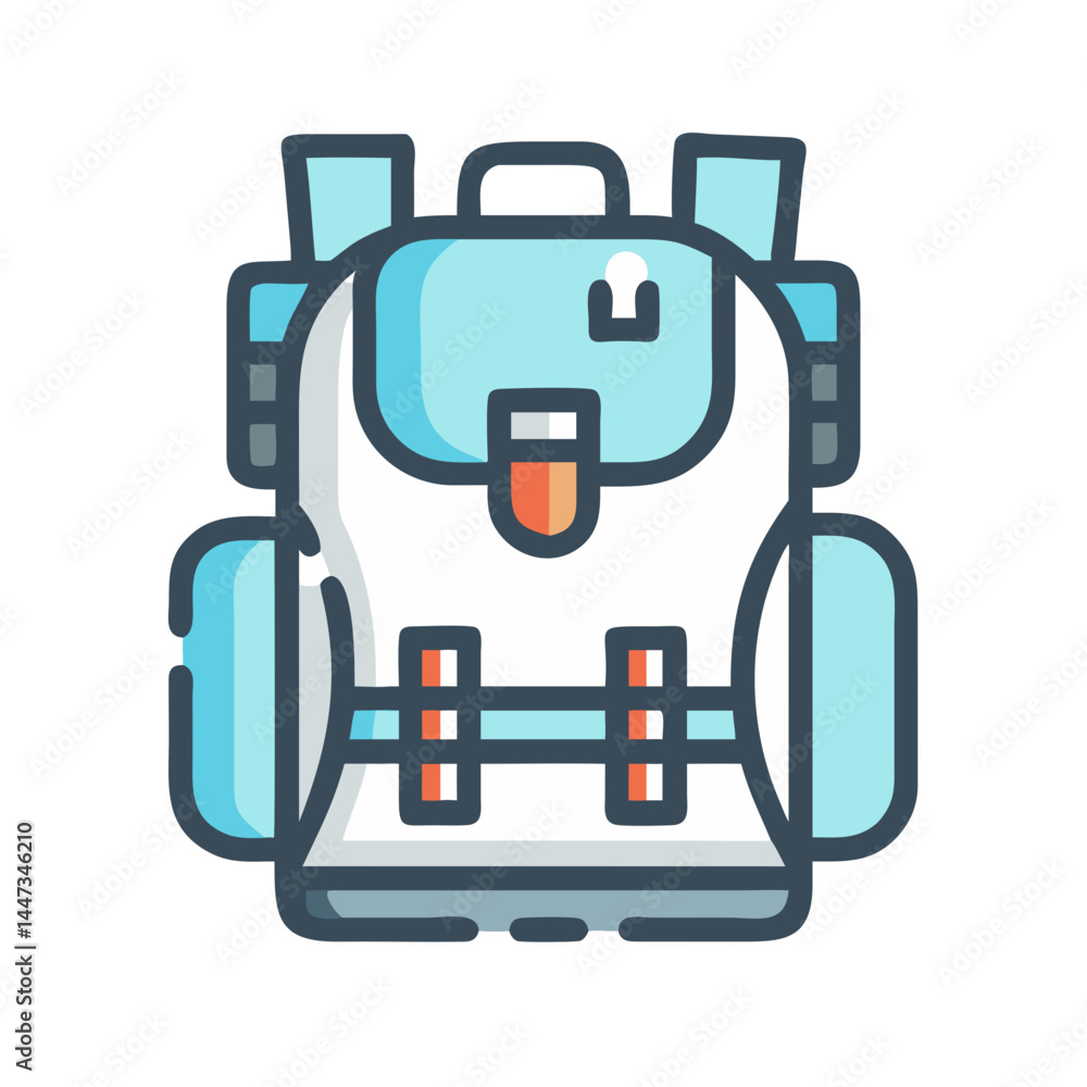 Travel Backpack Gear Icon Representing Adventure, Exploration, and Outdoor Activities Travel Backpack Gear Icon Representing Adventure, Exploration, and Outdoor Activities