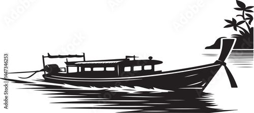 Sailboat icon, logo isolated on white background