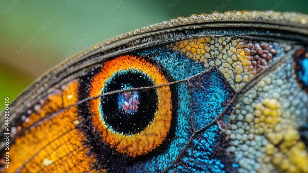 A close-up shot of a butterfly's eye, with intricate details and colors A close-up shot of a butterfly's eye, with intricate details and colors