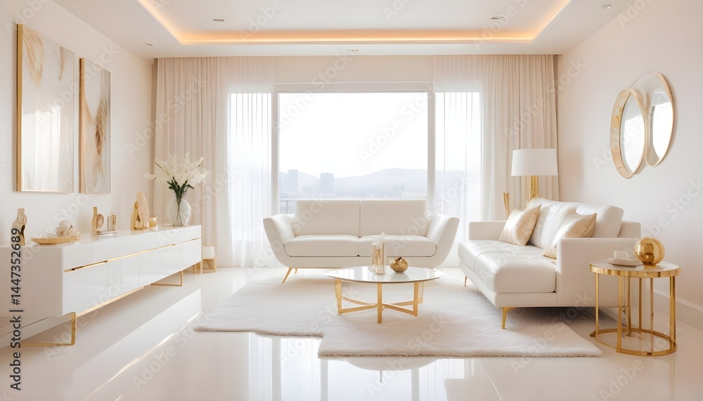 Photo interior modern design room 3d illustration Photo interior modern design room 3d illustration