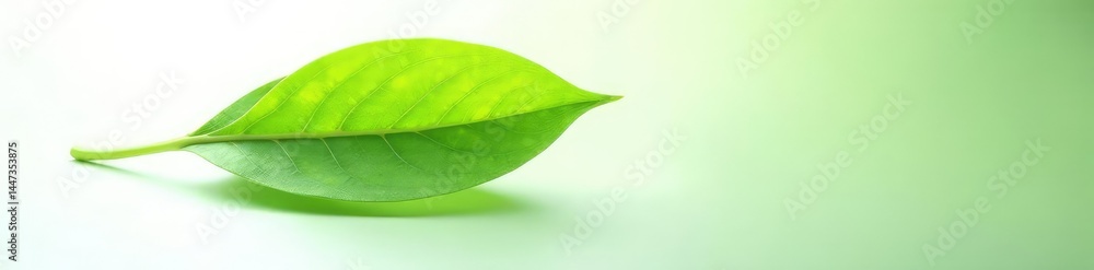Obraz premium Single leaf with veins isolated on white background, leaves, plant, gardenia