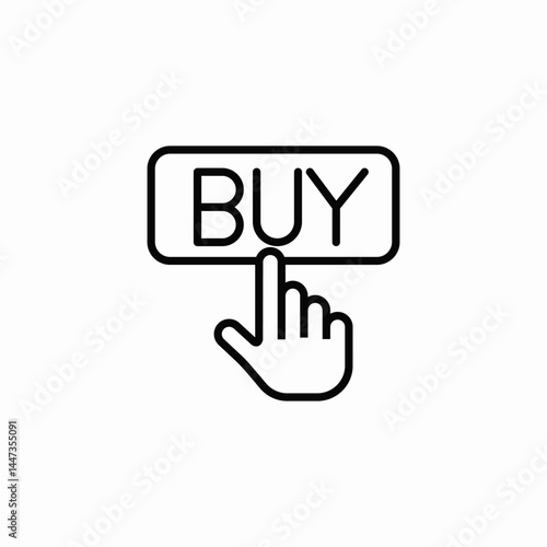hand click buy icon sign vector
