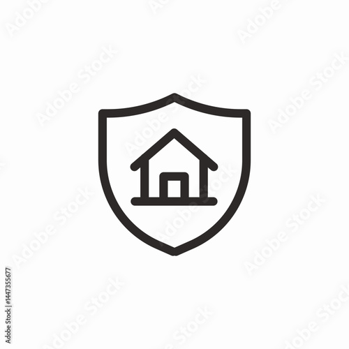 insurance health care home black icon sign vector