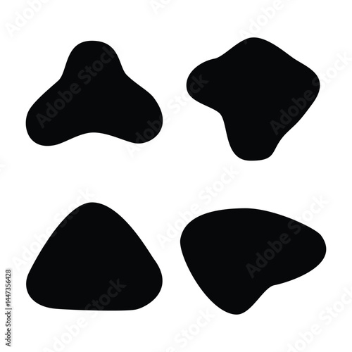 Blob shapes vector set: abstract fluid form illustration - downloadable graphics for modern design elements