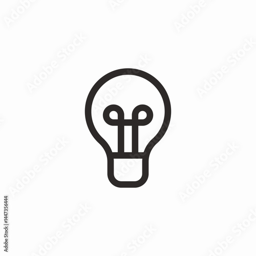 light bulb black icon sign vector