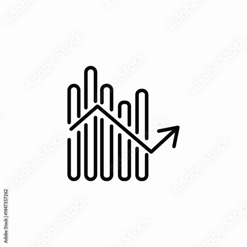 market recovery icon sign vector