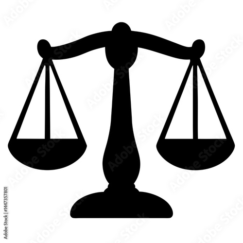 Scales of Justice Symbol Representing Fairness Equality and the Legal System