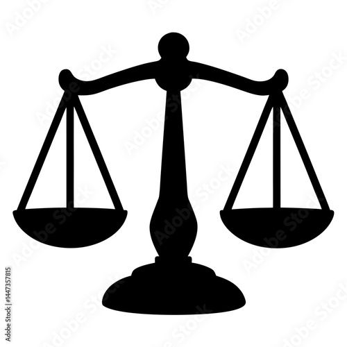 Iconic Scales of Justice Representing Law, Fairness, and the Legal System
