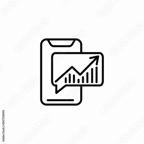 mobile trading icon sign vector
