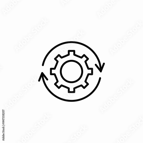 operations cycle icon sign vector