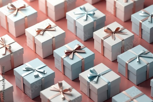 Subtle repeating gift box pattern, simple monochromatic design, lines, abstract