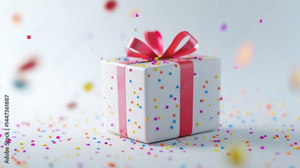 Gift box with colorful confetti (8) Gift box with colorful confetti (8)