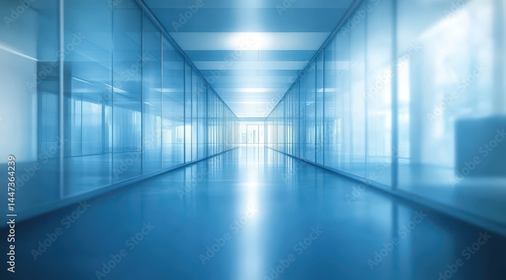 Modern Blue Corridor Modern Blue Corridor