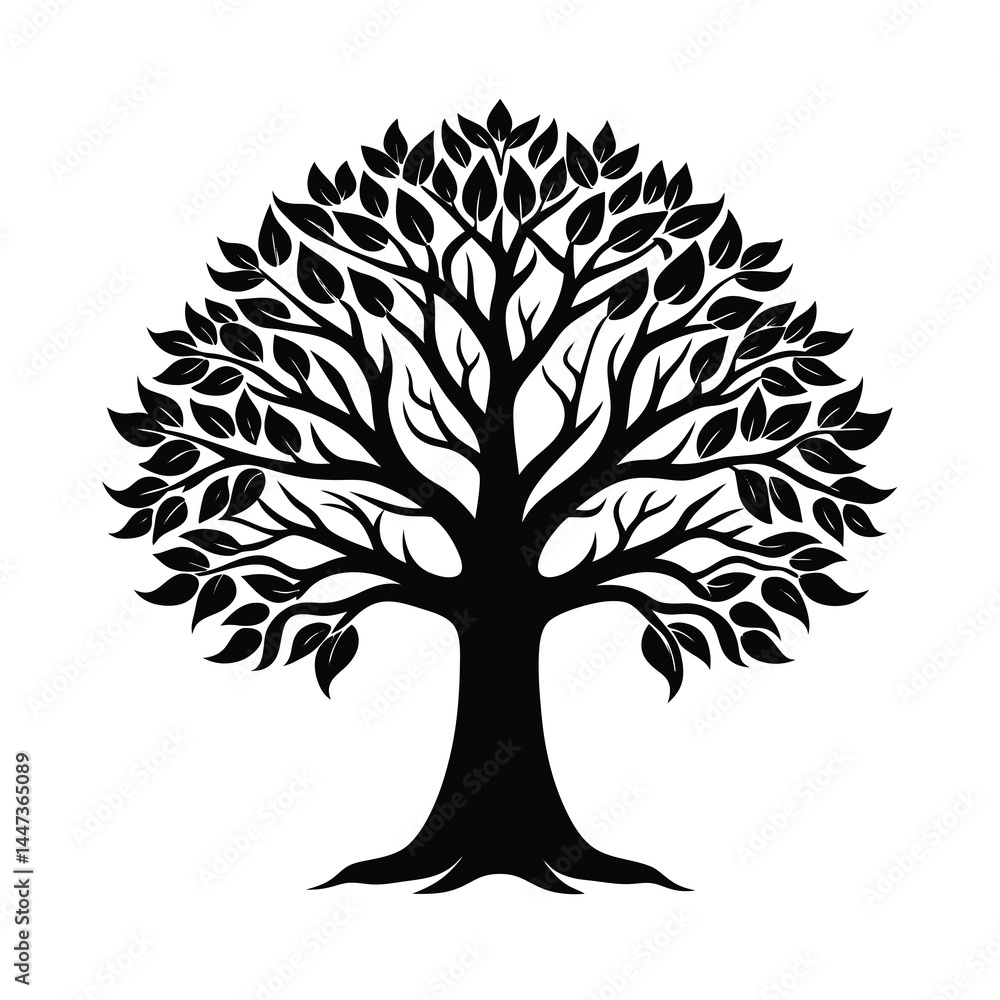 Obraz premium vector tree silhouette