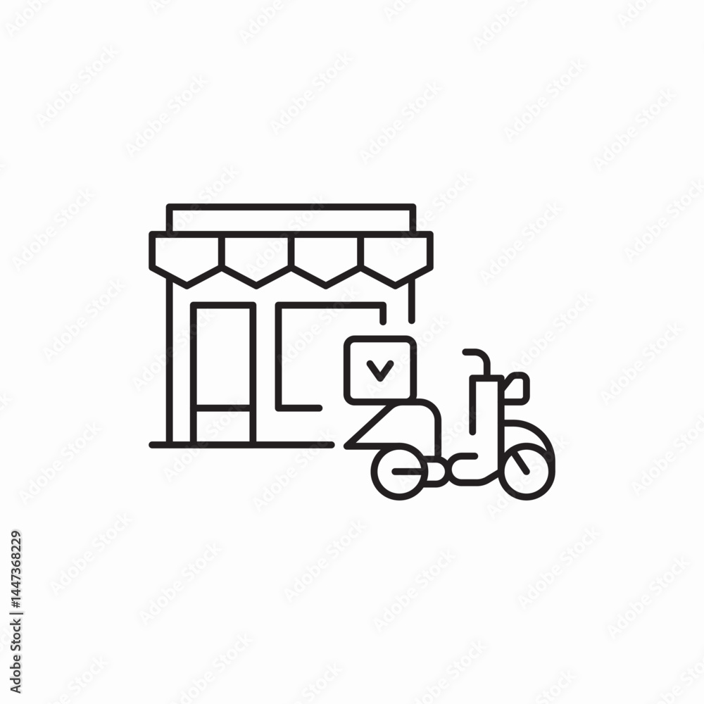 Restaurant cafe shop store icon vector sign Restaurant cafe shop store icon vector sign