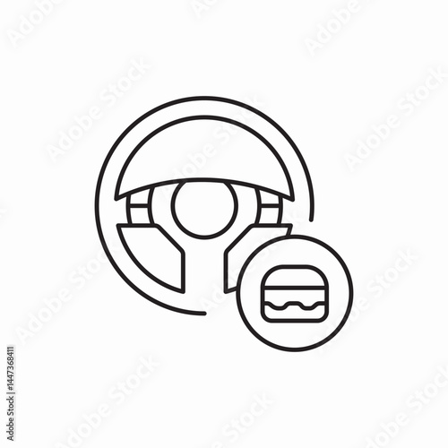 drive burger icon vector sign