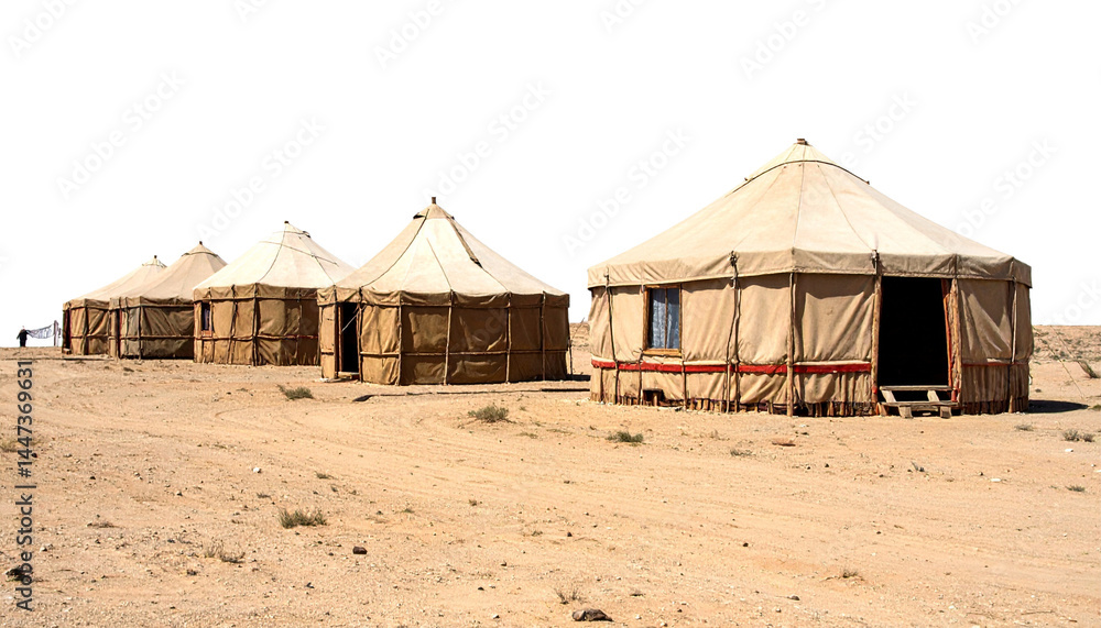 gypsy huts in a desert isolated on transparentbackground gypsy huts in a desert isolated on transparentbackground