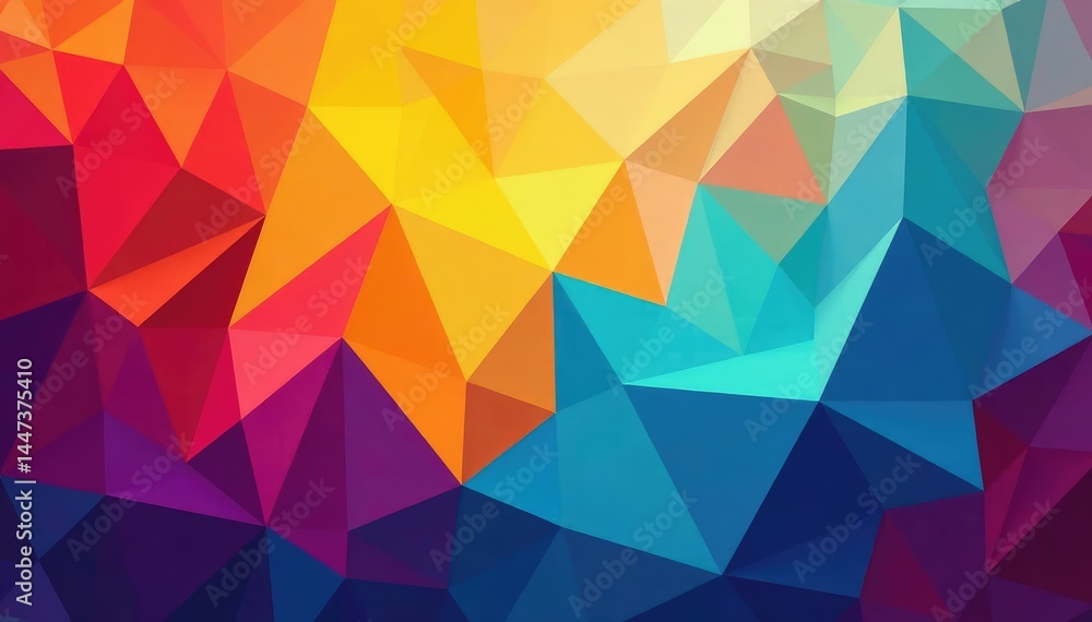 Obraz premium Geometric abstract shapes, vibrant color blocks, lines, design, minimalist