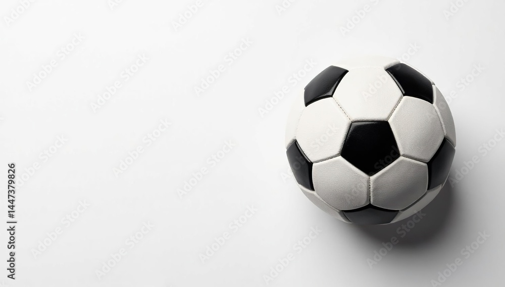 Obraz premium Overhead view of football against white backdrop , pigskin, top view