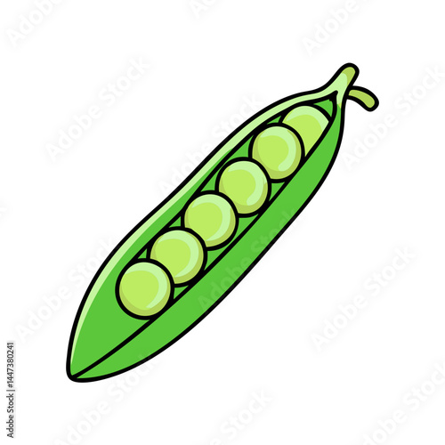 Fresh green peas pod vegetable healthy food garden pea plant nutrition legume vegetarian diet ingredient
