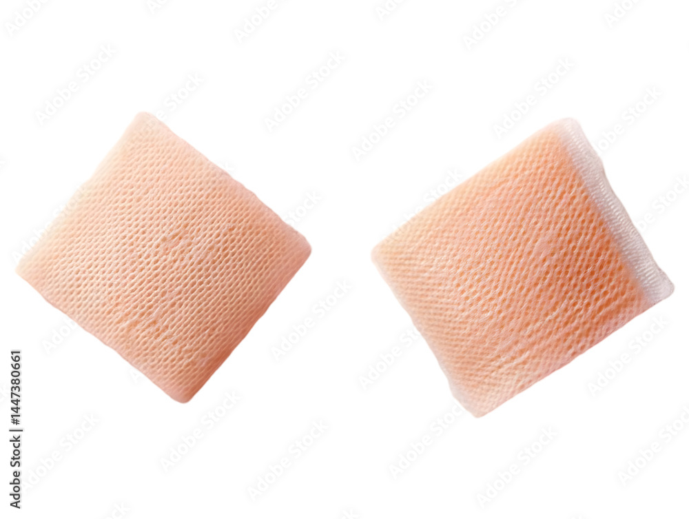 Two Peach Square Pillows Isolated On Transparent Background Illustration Two Peach Square Pillows Isolated On Transparent Background Illustration