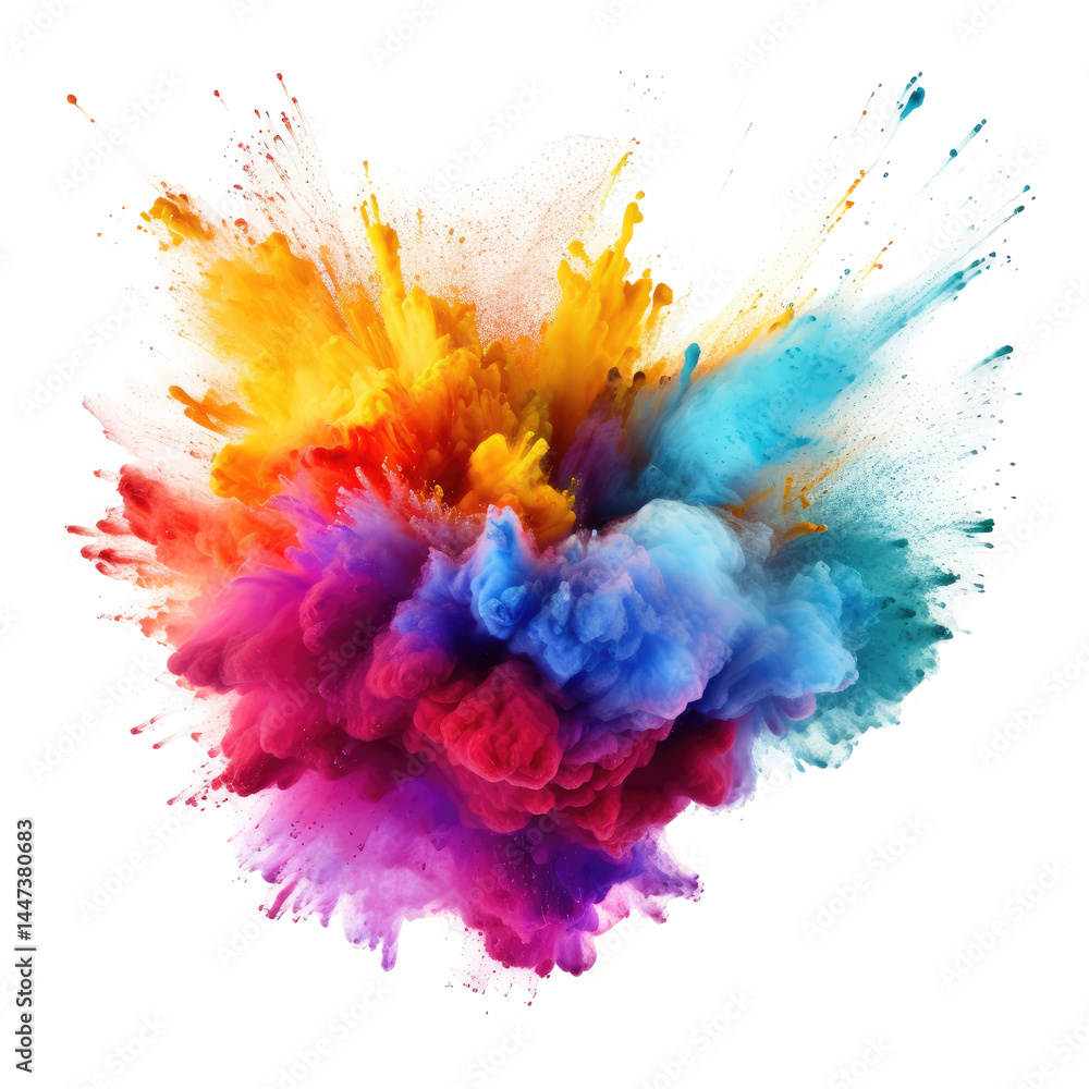 Rainbow Dust Powder Explosion on transparent Background
Rainbow Dust Powder Explosion on transparent Background
