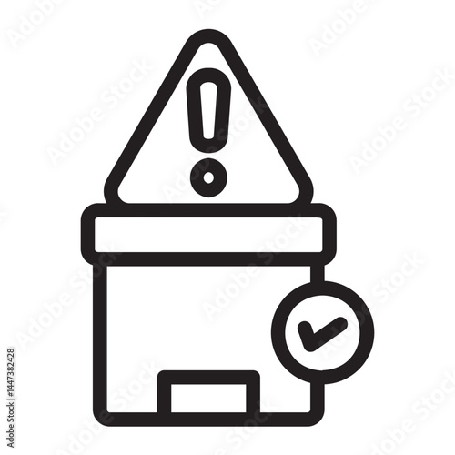 beware line icon