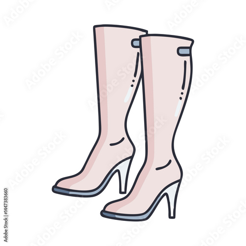 Shop stylish pink knee high heel boots for women trendy fashion footwear online purchase now