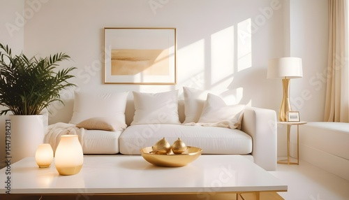 Photo interior modern design room 3d illustration