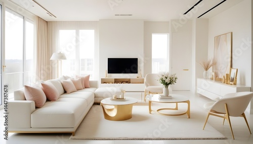 Photo interior modern design room 3d illustration