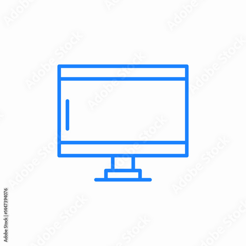 computer monitor icon sign vector