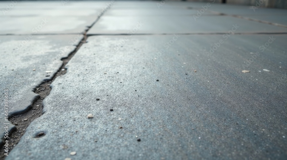 A Close-Up View of a Cracked and Textured Pavement Surface Showing Subtle Details and Imperfections
