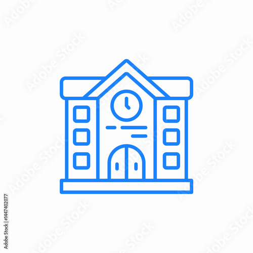 school or educational institution icon sign vector
