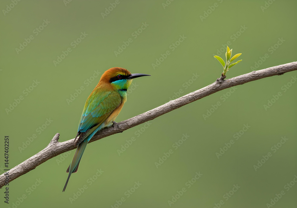 Fototapeta premium bee eater perched on branch