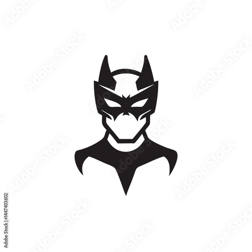 Stylized bat themed superhero character art