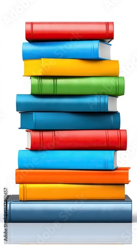 Wallpaper Mural Stack of colorful books Torontodigital.ca