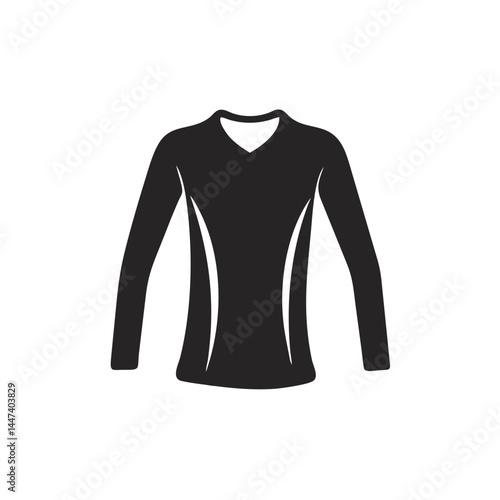 Illustration of a long sleeved black shirt