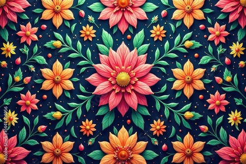 Wallpaper Mural Intricate floral design, repeating seamlessly , art, floral pattern Torontodigital.ca