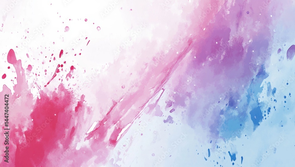 Obraz premium Abstract watercolor blend of pinks, purples, and blues