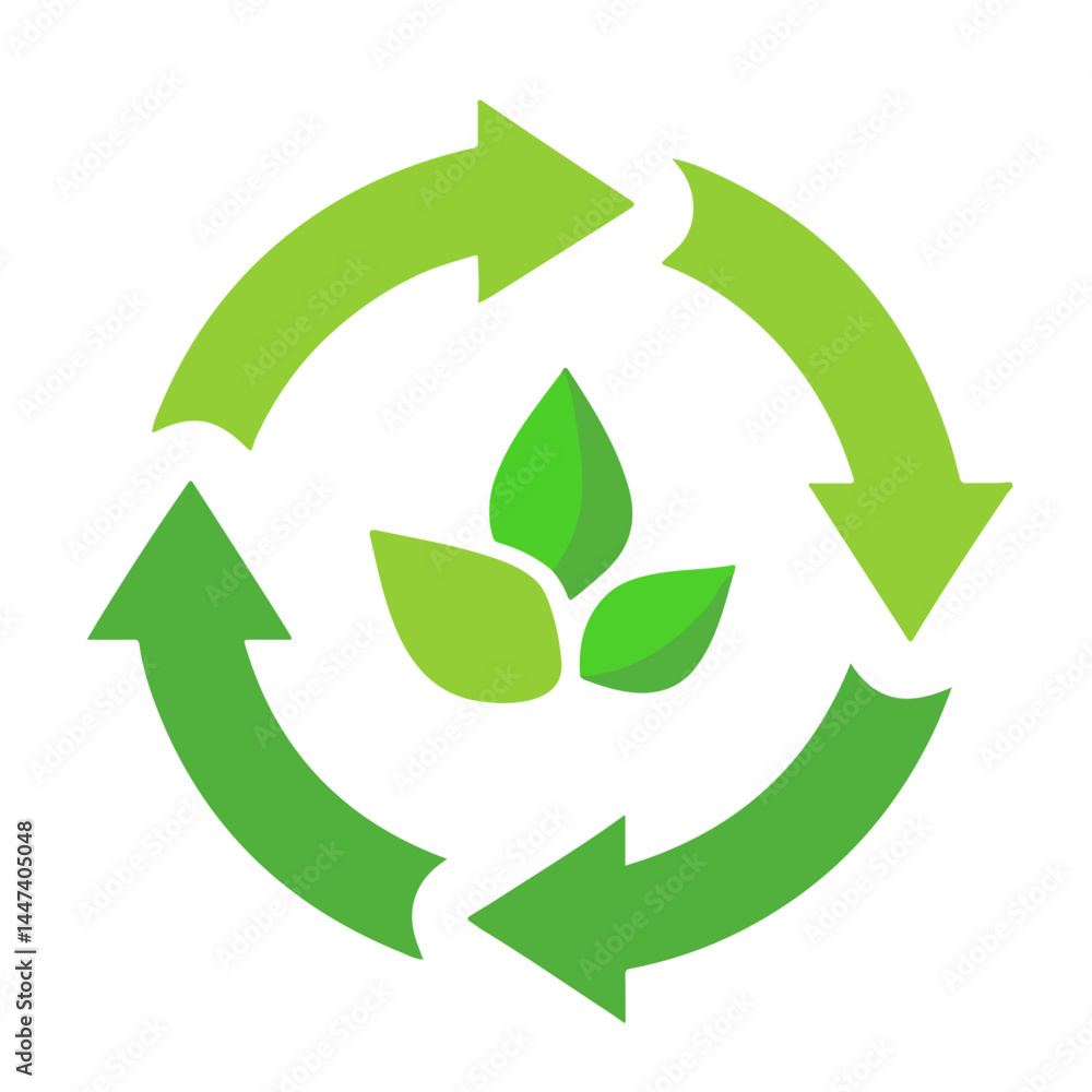 Obraz premium recycle symbol on white background